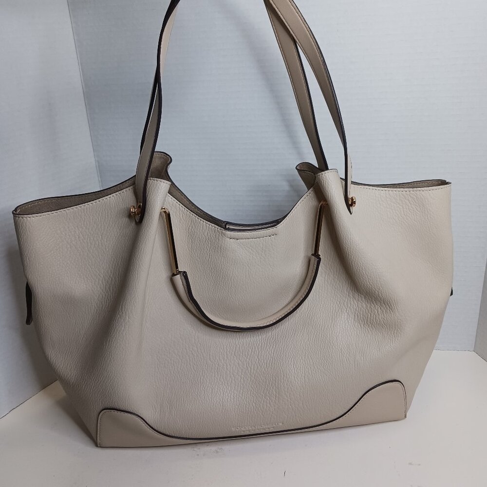 Sondra Roberts Women's Cream Large Tote Shoulder/ Crossbody Bag